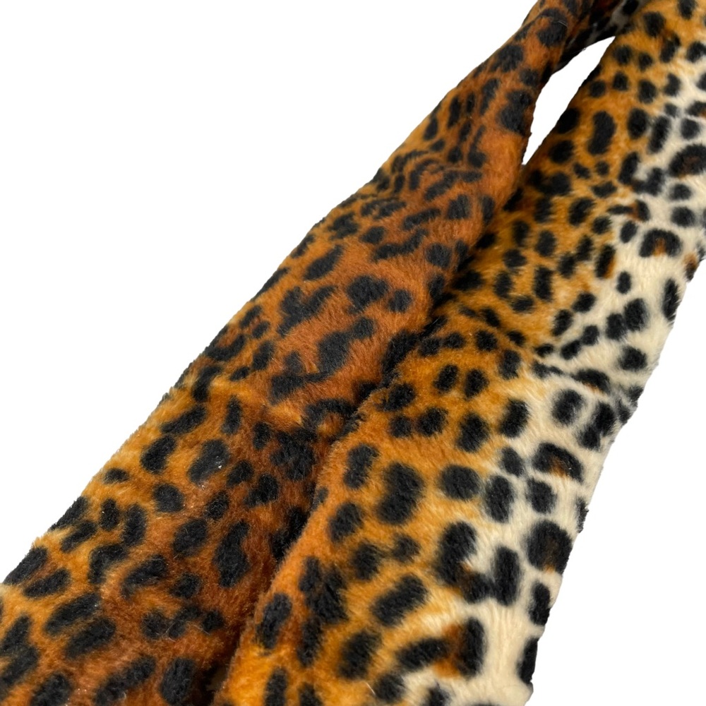 Handmade Cheetah Print Suspenders Alligator Clip 2x2 Faux Fur Halloween Costume - Picture 3 of 16